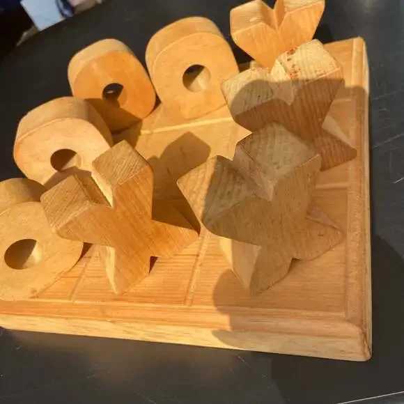 Vintage Wooden Tic-tac-toe Set - Picture 5 of 6